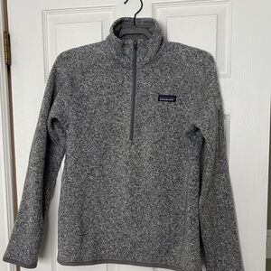 Patagonia Heathered Gray Quarter-Zip Fleece